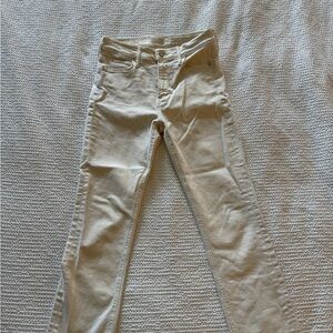 MOTHER Mid-Rise Dazzler Cream Puff Size 27 Jeans
